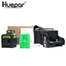 Load image into Gallery viewer, 3D Laser Level Green Beam Cross Line Laser Self Leveling 147ft 45m large Power Huepar 903CG