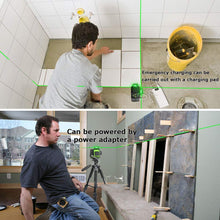 Load image into Gallery viewer, Cross Line Laser Level 12 Lines 3D Green Beam 360 Degree Vertical & Horizontal with USB Charging Huepar GF360G