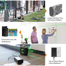 Load image into Gallery viewer, 3x360 Green Beam 3D Laser Level with Bluetooth Connectivity, Cross Line Laser Level Tool Huepar 603CG-BT
