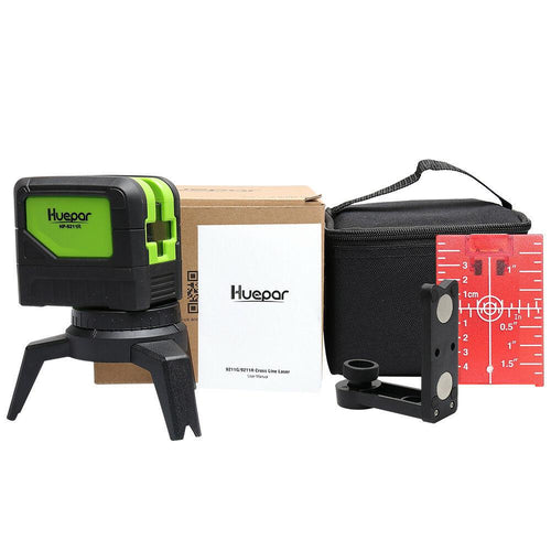 Huepar DIY Cross Line Red Beam Laser Level With 2 Dots Vertical Horizontal Self Leveling Huepar 9211R