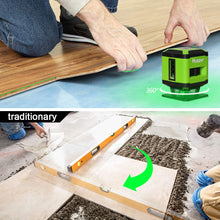 Load image into Gallery viewer, Floor Laser Installation for Tile Laying Floor Alignment Green Beam Huepar FL360
