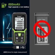 Load image into Gallery viewer, Huepar Handheld Laser Distance Measure meter 165Ft/50M with Li-ion Battery Range Finder
