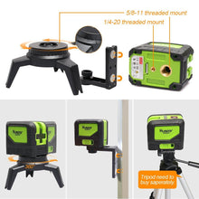 Load image into Gallery viewer, Huepar DIY Cross Line Green Beam  Laser Level With 2 Dots Vertical Horizontal Self Leveling-Huepar 9211G
