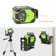 Load image into Gallery viewer, Huepar Rotary laser level green Cross Line Laser Self Leveling Rechargeable 902CG
