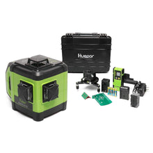 Load image into Gallery viewer, Huepar Electronic Self-Leveling 3D Green Beam Laser Level -3x360 Cross Line DT03G
