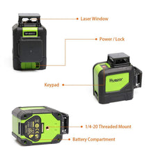 Load image into Gallery viewer, Huepar Rotary laser level green Cross Line Laser Self Leveling Rechargeable 902CG
