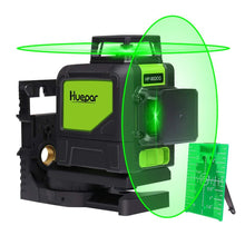 Load image into Gallery viewer, Huepar Rotary laser level green Cross Line Laser Self Leveling Rechargeable 902CG
