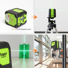 Load image into Gallery viewer, Huepar Green Laser Level DIY Cross Line Laser Self Leveling 9011G
