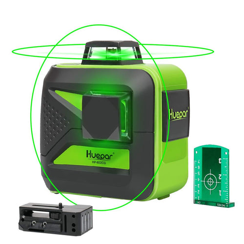 Huepar Laser Level 360 degree Green 3d Self Leveling USB Charge Use Dry Li-ion Battery 602CG