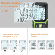 Load image into Gallery viewer, Huepar Laser Distance Meter Range Finder Measure 330Ft/100M with Li-ion Battery Huepar
