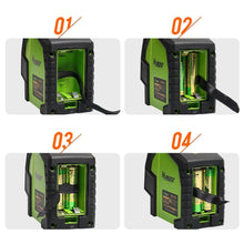 Load image into Gallery viewer, Huepar Cross Line Laser Level with 2 Plumb Dots 8211G Professional Green Laser Beam
