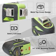 Load image into Gallery viewer, Cross Line Laser Level 3D Professional Green Beam Cross Line Laser with Self Leveling Mode Huepar 603CG
