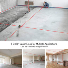 Load image into Gallery viewer, Huepar Rotary laser level Red Cross Line Laser Self Leveling Huepar 603CR 360 degree
