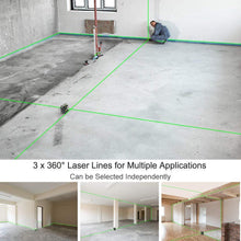 Load image into Gallery viewer, Cross Line Laser Level 3D Professional Green Beam Cross Line Laser with Self Leveling Mode Huepar 603CG
