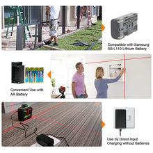 Load image into Gallery viewer, Huepar Rotary laser level Red Cross Line Laser Self Leveling Huepar 603CR 360 degree
