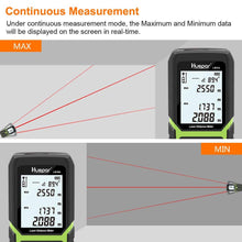 Load image into Gallery viewer, Huepar Handheld Laser Distance Measure meter 165Ft/50M with Li-ion Battery Range Finder
