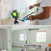 Load image into Gallery viewer, 3D Laser Level Green Beam Cross Line Laser Self Leveling 147ft 45m large Power Huepar 903CG
