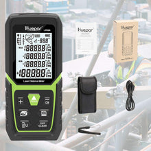 Load image into Gallery viewer, Huepar Handheld Laser Distance Measure meter 165Ft/50M with Li-ion Battery Range Finder
