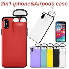 Load image into Gallery viewer, 2in1 AirPods Holder &amp; iPhone Case for 11 Pro Max Xs Max Xr X 10 8 7 Plus Cover Hard Case Original New Design
