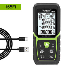 Load image into Gallery viewer, Huepar Handheld Laser Distance Measure meter 165Ft/50M with Li-ion Battery Range Finder
