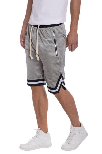 DOUBLE MESH SHORTS- GREY