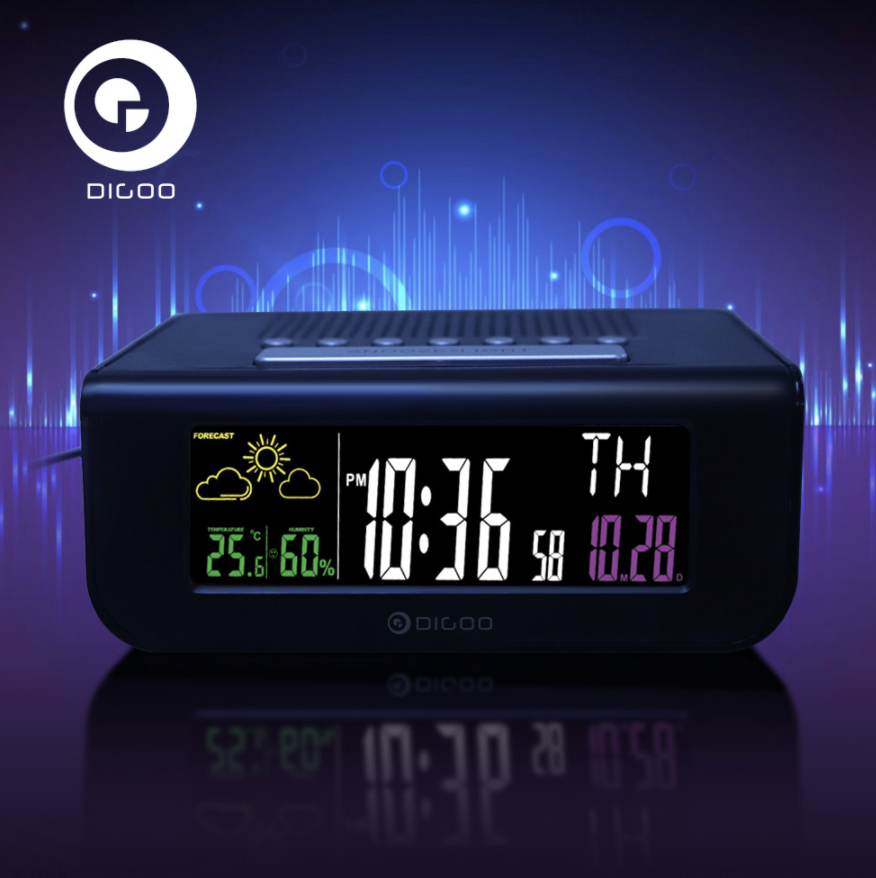 Digoo Alarm Clock Wireless Digital Weather