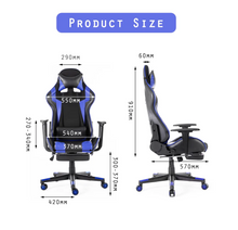 Load image into Gallery viewer, Gaming Chair Ergonomic High Back Office Chair Reclining Chair Adjustable Rotating Lift Chair PU Leather Desk Chair with Footrest
