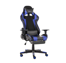 Load image into Gallery viewer, Gaming Chair Ergonomic High Back Office Chair Reclining Chair Adjustable Rotating Lift Chair PU Leather Desk Chair with Footrest
