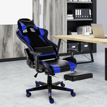 Load image into Gallery viewer, Gaming Chair Ergonomic High Back Office Chair Reclining Chair Adjustable Rotating Lift Chair PU Leather Desk Chair with Footrest
