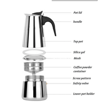 Load image into Gallery viewer, Coffee Percolator Moka Pot Stovetop Espresso Maker
