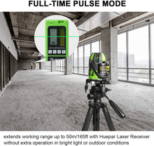 Load image into Gallery viewer, Huepar Green Beam Multi-Line Laser Level - Alignment Self-leveling Laser Tool - 360° Rotating Base, Hard Carrying Case Included 6141G
