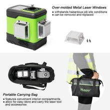 Load image into Gallery viewer, Huepar 3D Cross Line Self-Leveling Laser Level, Li-ion Battery &amp; Portable Tool Bag included 503CG
