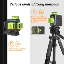 Load image into Gallery viewer, Huepar 3x360 Laser Level, Li-ion Battery &amp; Hard Carry Case included B03CG
