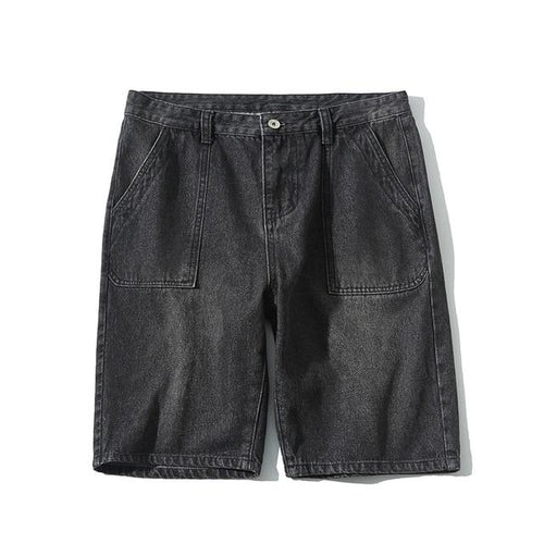 Design Vintage Summer New Men's Short Jeans Fashion Casual Black Blue Cotton Denim Shorts 4XL 5XL