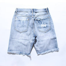 Load image into Gallery viewer, Denim Destroyed Shorts Men Summer Ripped Hip Hop Shorts Men Cool Men&#39;s Short with Hole
