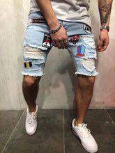 Load image into Gallery viewer, Denim Shorts Men Hole Casual Shorts New Fashion Leisure Mens Ripped Short Jeans Male Clothing Summer Cotton Shorts Breathable
