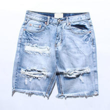 Load image into Gallery viewer, Denim Destroyed Shorts Men Summer Ripped Hip Hop Shorts Men Cool Men&#39;s Short with Hole
